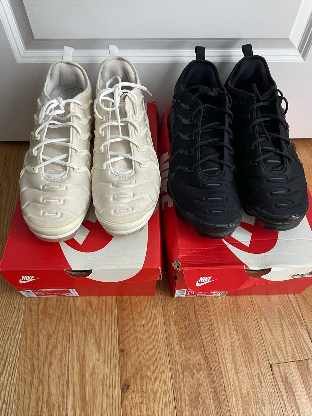 Nike Men Sneakers in Cream/White & Black both Size 13 Worn only once/like new